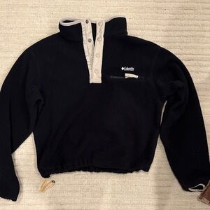 Columbia Black and Cream Fleece Pullover
